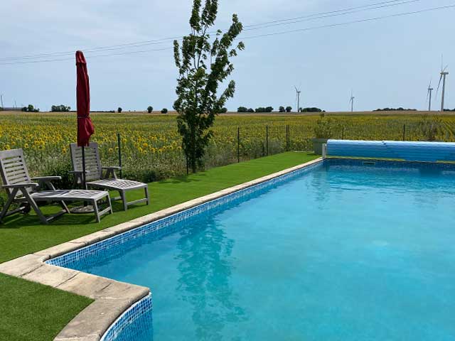 inviting swimming pool in grounds of french holiday gite in charente-maritime